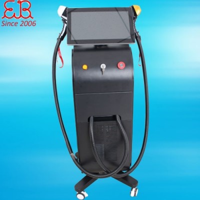 808nm 755nm 1064nm diode laser hair removal with 2 handles